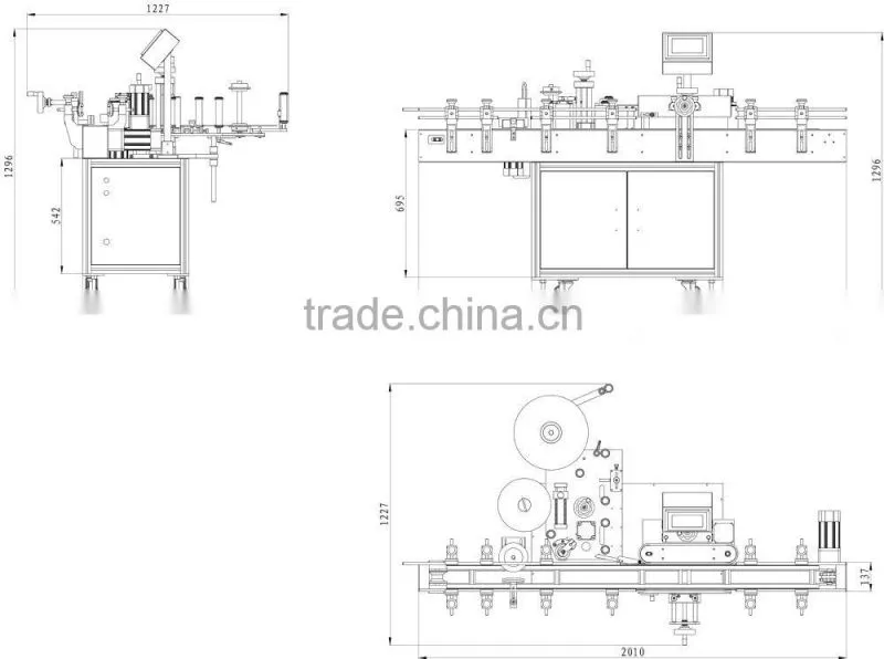 Automatic e liquid bottle labeling machine for plastic bottles DFD02-1