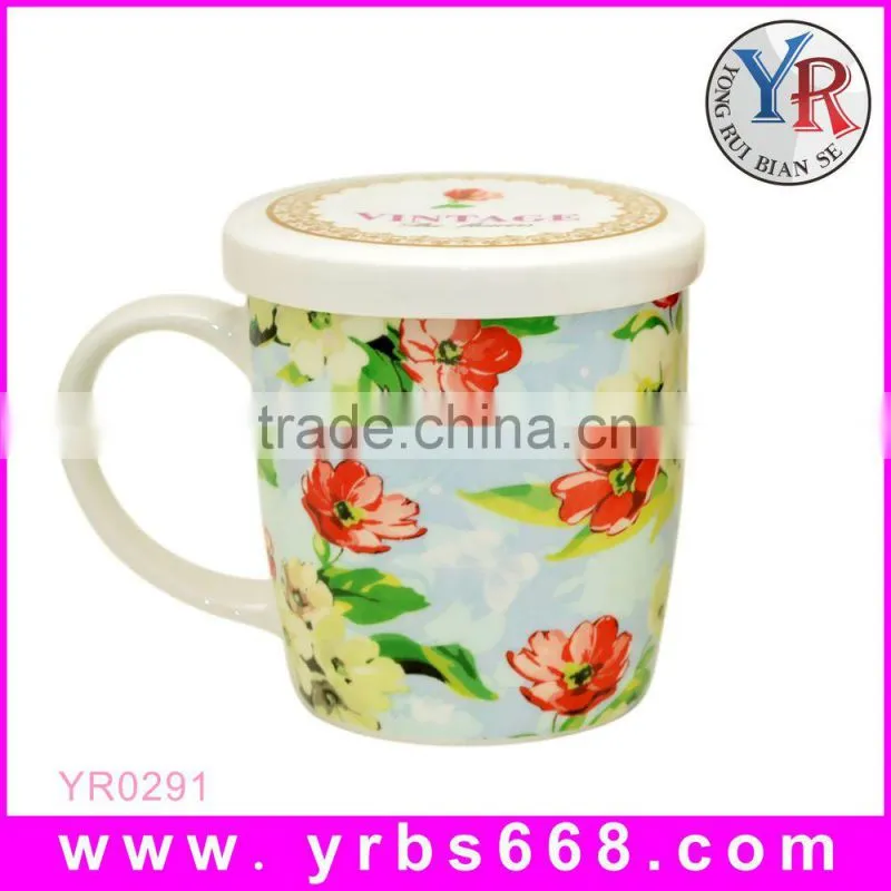 13oz Porcelain Mug With Lid And Sleeve OEM Wholesale