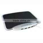 Blue LED Lighted Mouse Pad with 4 Port High Speed USB 2.0 Hub