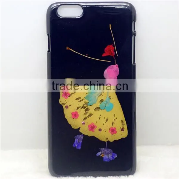 3D DIY custom Flower phone case for iphone 6, flower grass flip phone case, flower leaf phone cover for iphone
