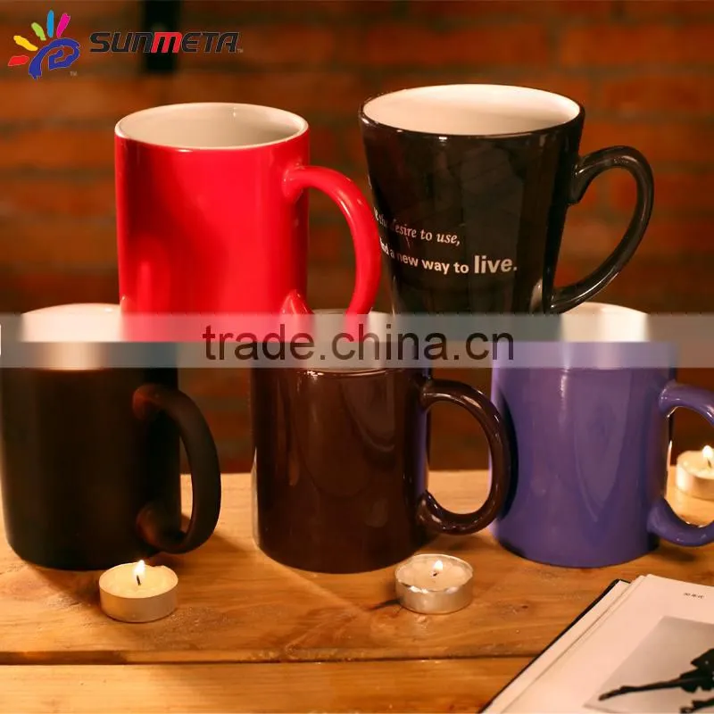 Sunmeta High Quality 12oz Sublimation Coated conic magic Mug, color changing mug