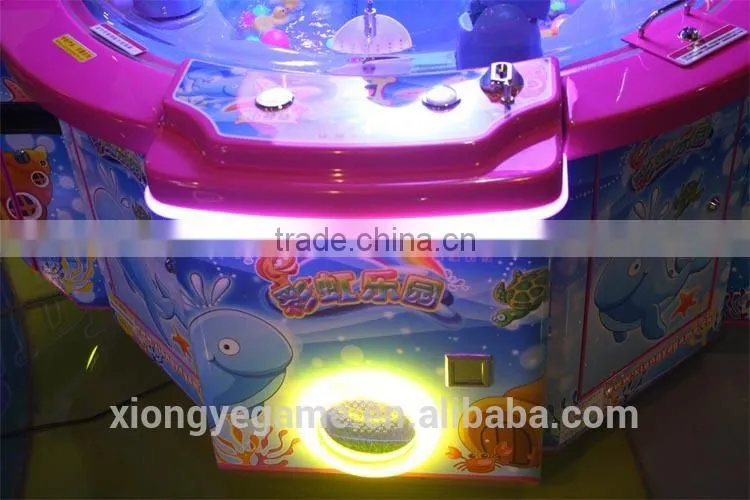 Toy claw machine rainbow paradise coin operated mini vending machine