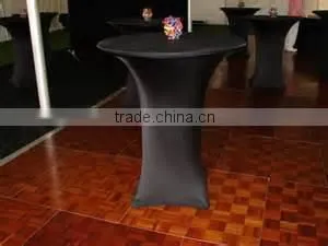 white lycra spandex round cocktail table cloth for wedding wholesale table linen