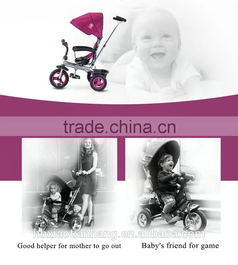 2016 hot selling pusher three wheel baby walker for big babies