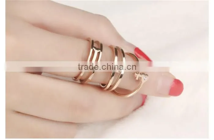 2016 latest fashion Ip plated gold ring with good quality