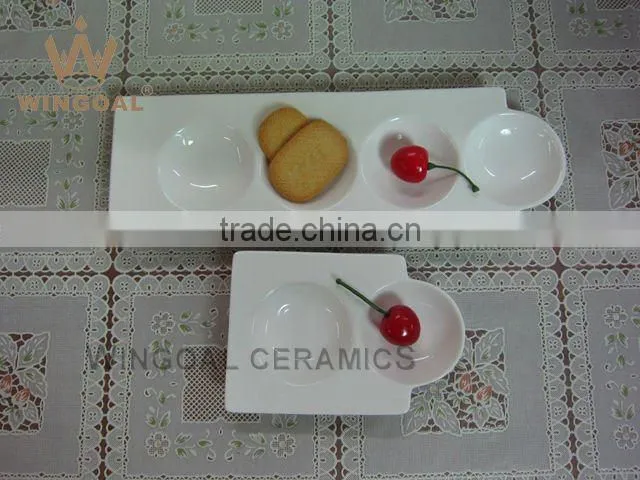 Ceramic fish dipping plate