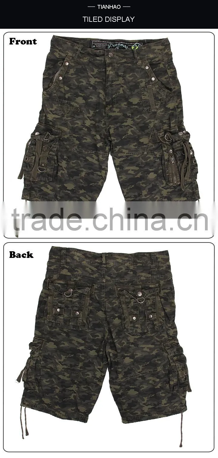 Custom Military Style Spandex Camo Shorts Wholesale for Men