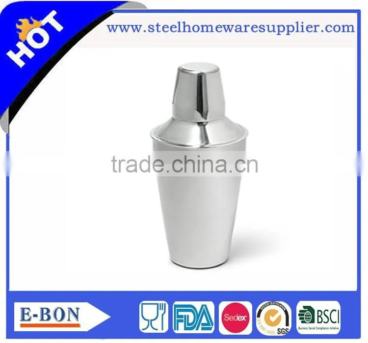 Hot sale stainless steel cupuliform cocktail shaker barware