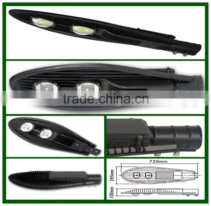 100w led street light housing ip65 with cob leds die casting aluminum outdoor road lighting project