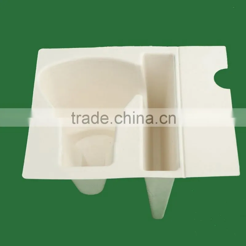 Eco Green Smooth Paper Pulp Packaging Molded from Recycled A4 Paper Pulp