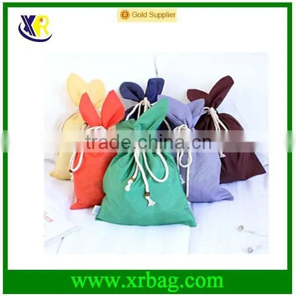 promotional hot selling cute candy cotton drawstring gift bags
