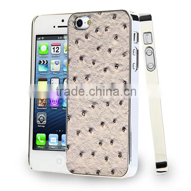 Set Screen Protector And Case For Iphone 5 , Beautiful Aluminium Flower Case