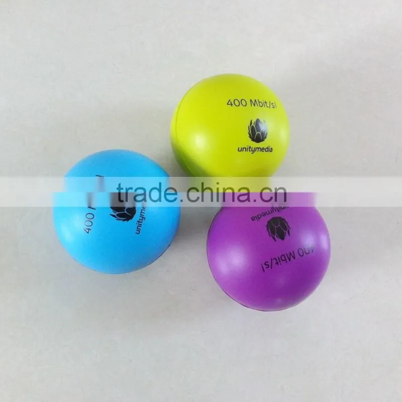pu gloss stressball 3 colors foam ball