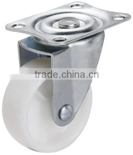 2inch white PP caster with side brake