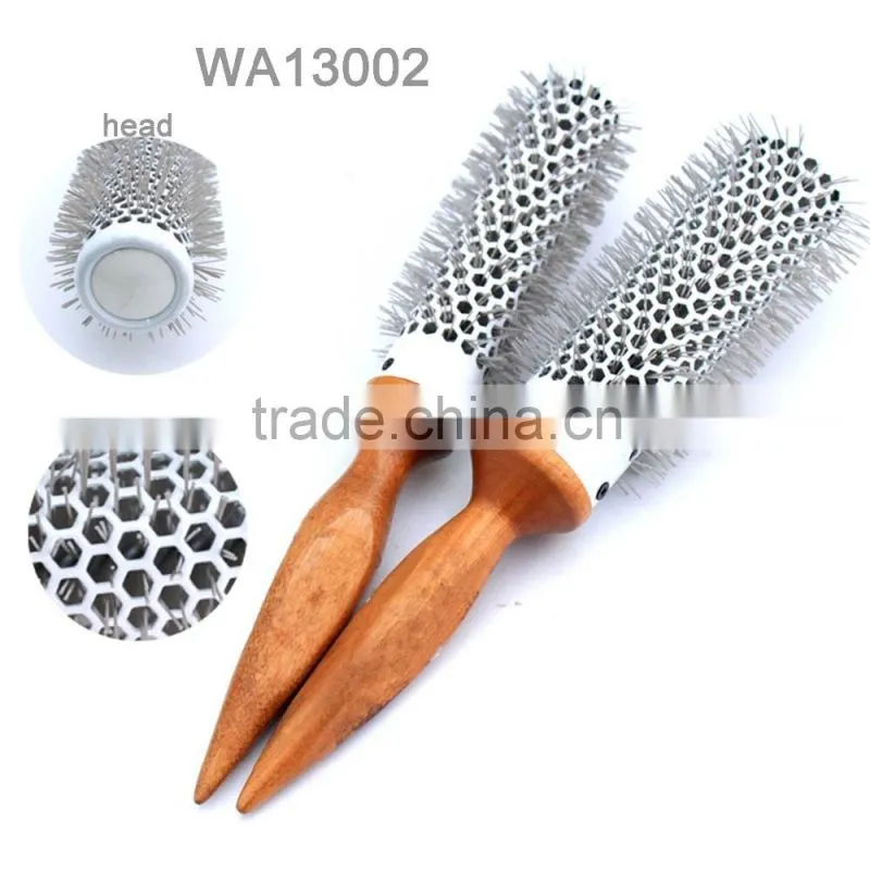 wooden hair brush for kinky curly hair