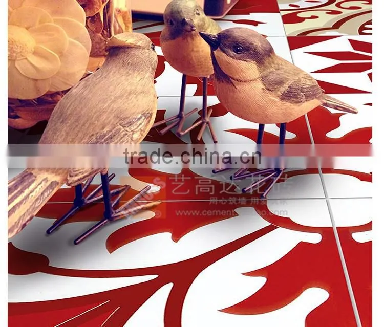 200*200mm red color moroccan decorative wall tile non-slip kitchen floor tile