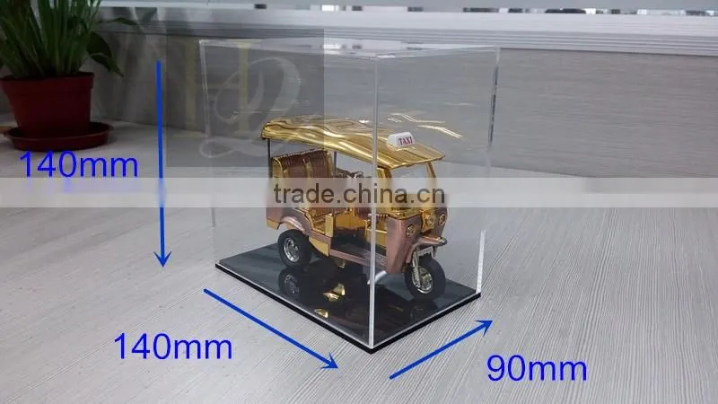 2016 Fashional rectangle clear acrylic display gift box with lid