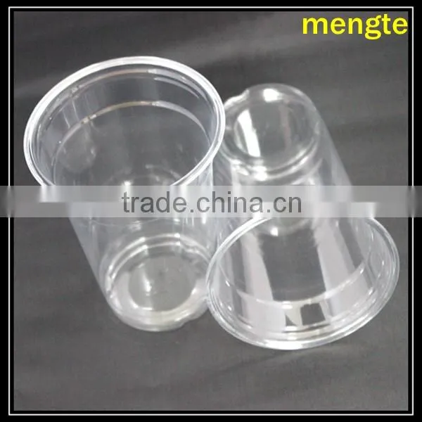 three-piece plastic cup with lid and straw