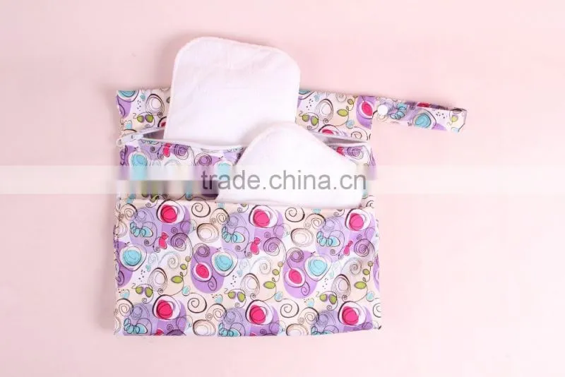Happy flute Polyester Material Diaper Wet Bag washable diaper bag baby bags for mothers pul fabric waterproof china wholesale