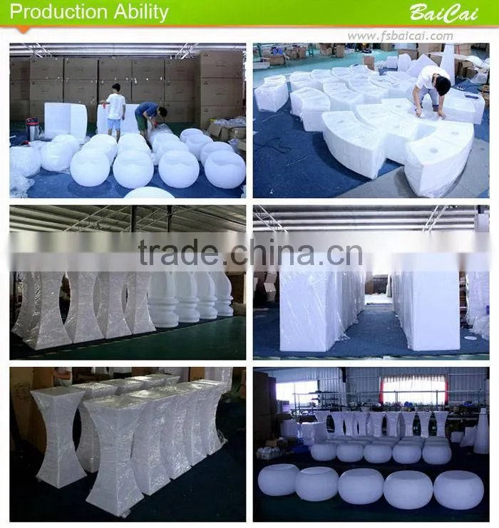 Outdoor plastic led furniture /outdoor furniture light