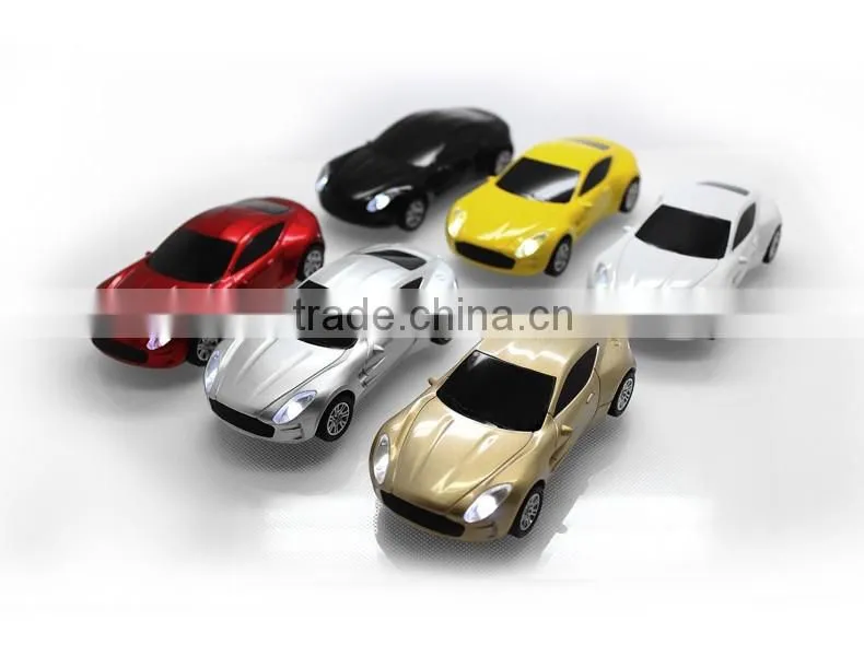 hot new products for 2016 portable Car Shape Power Bank 5200mAh 2 Car Headlamp LED strong light Torch