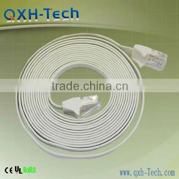 lan cable with plastic cable locking clip