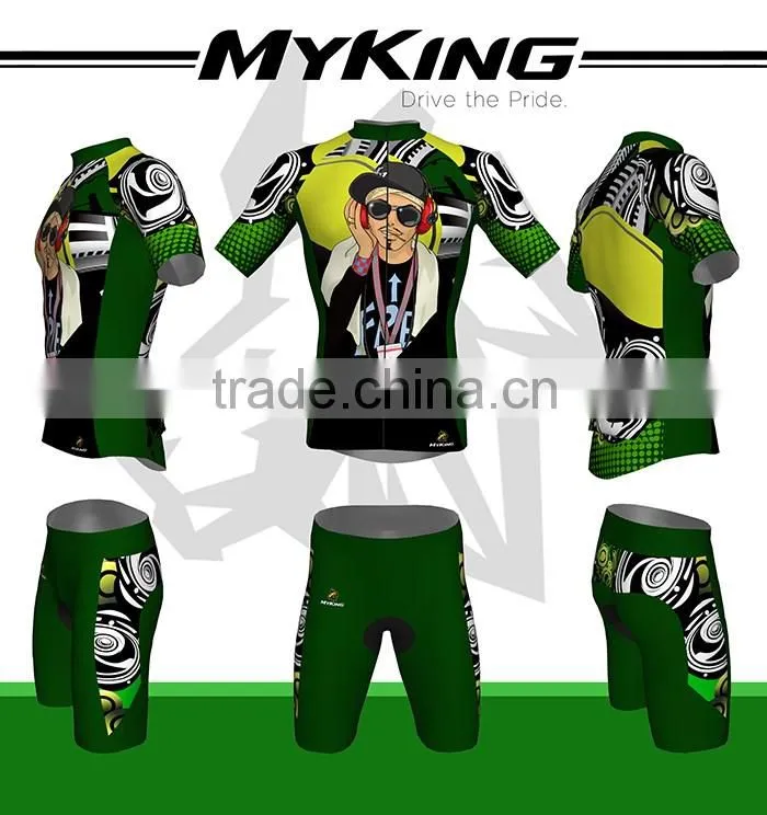 2016 Team Bike Cycling Jersey Bib Shorts Suit For Adult Men