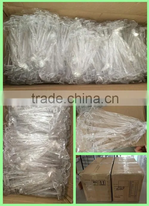 Plastic transparent blue single hook for display