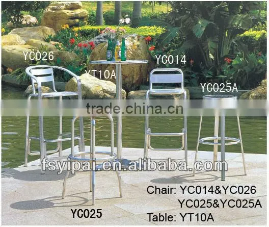 metal bar table and chairs set YC014 YC015 YT10