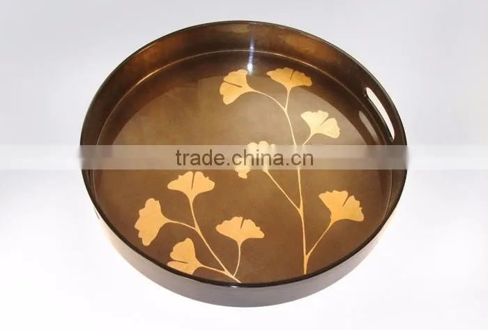 High quality best selling rectangle multi-color lacquer wood serving tray