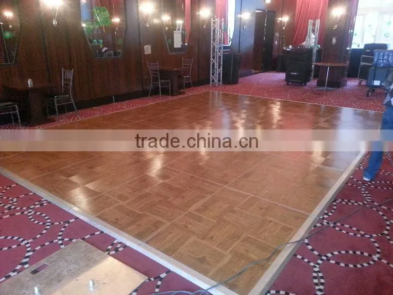 Portable illuminated wooden dance floor