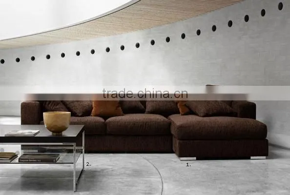 Fire bird soild wood construction high quality feather fabric sofa set