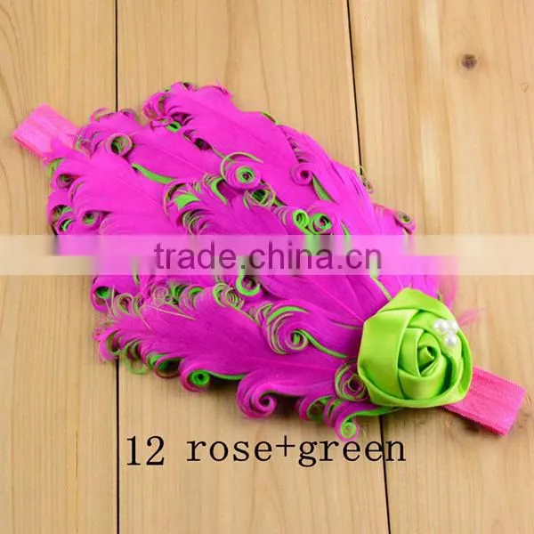ostric wholesale feather headbands,pink feather headband