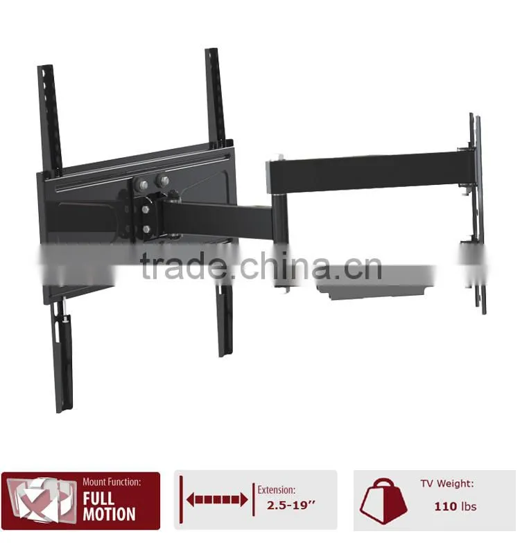 Heavy duty articulating arm LCD LED monitor wall mount for plasma flat screen from 32"~55"