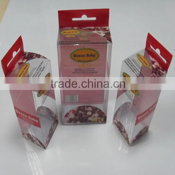 2016 Soft crease clear pvc packaging box