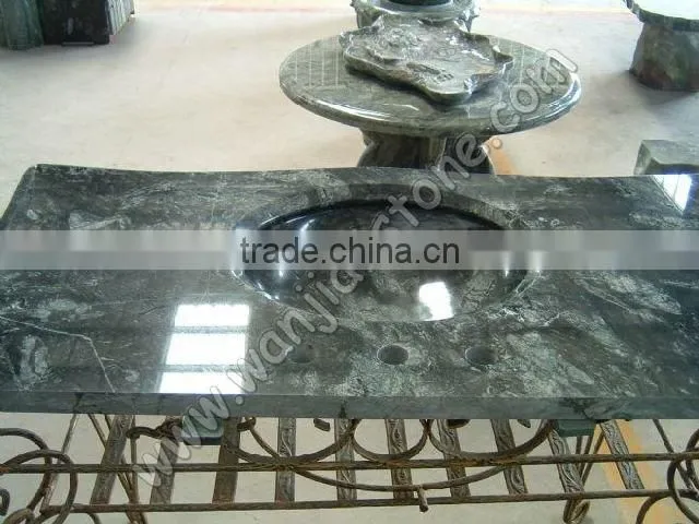 Polish high quality marble countertops for kitchen cabinets