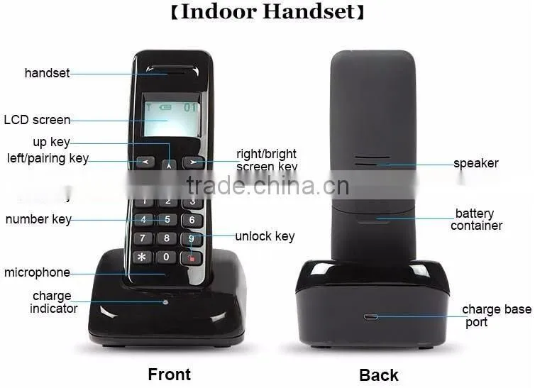 Wireless audio door bell two way audio intercom Duplex intercom for villa and apartments
