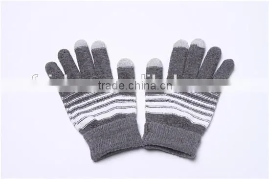 Screen Touch Gloves for Men Women Winter Stripe Gloves Fashion Gloves, 6 colors