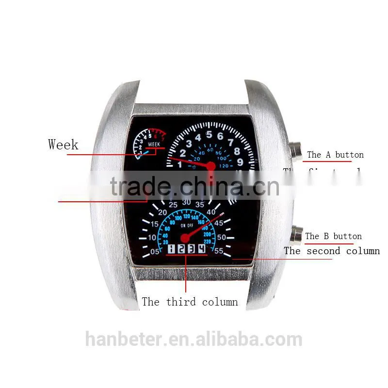 Top Quality ,Fast Production time for led watch sport stainless steel back