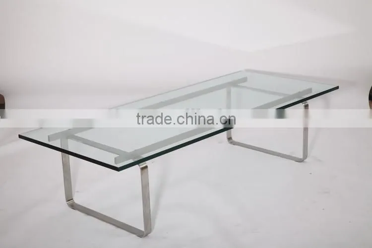 Unique fancy cheap hans wegner tempered glass top coffee table