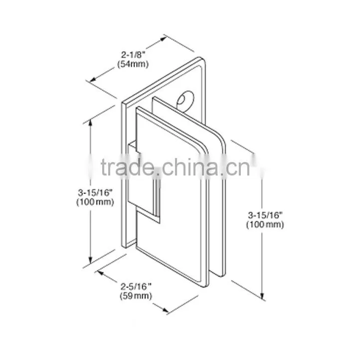 Lowest Price Tempered Glass Branded Two Way Shower Door Hinges Hinge