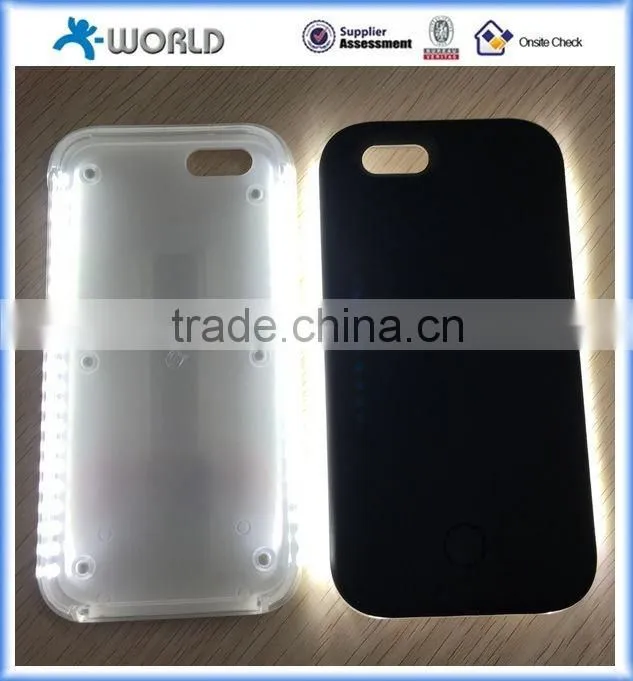 Flashing light selfie use Illuminated LED light up phone case