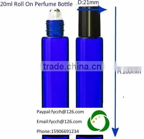20ml perfume roller ball bottle 20ml roll on bottle glass bottle with any color and size