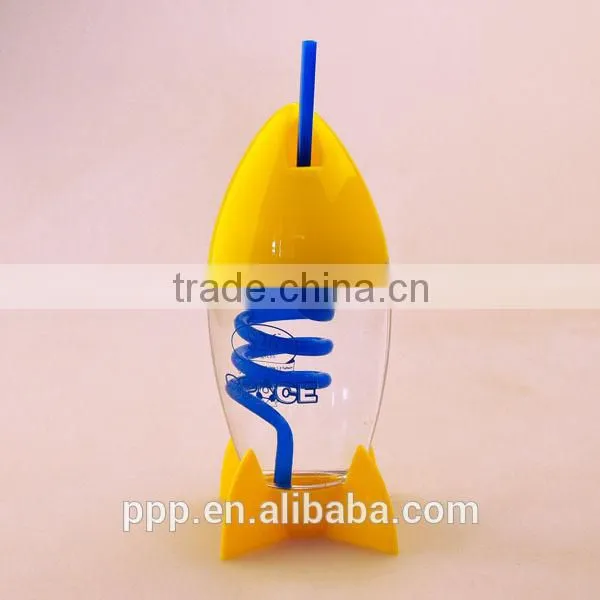rocket shaped cup/ kids plastic cup