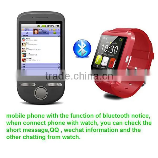 Smart IOS Android U8 Watch Phone 3G Wifi for Samsung for iPhone for HTC Red