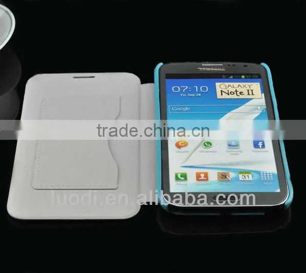 wholesale Leather flip case for samsung galaxy note 2 N7100