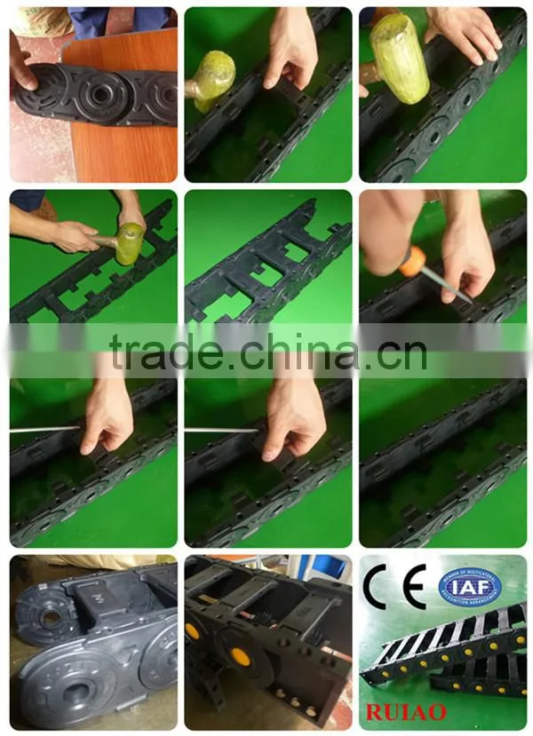 RUIAO TEZ25 series cnc plastic wire track for automation