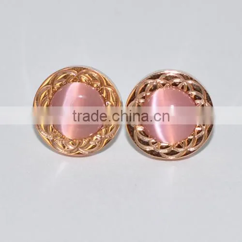 Stainless Steel Round Stud Earrings For Women(BE10710)