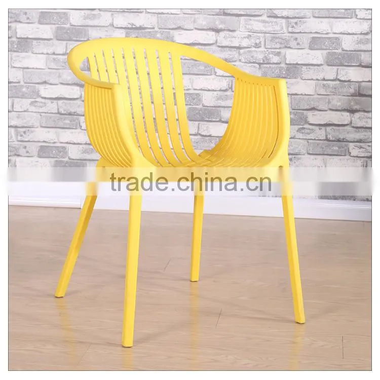 Plastic dining chair with armrests for sale