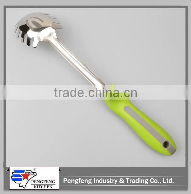 stainless steel Slotted scoop with PP handle